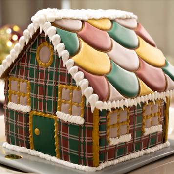 SweetAmbs Plaid and Filigree Deluxe Gingerbread House Kit