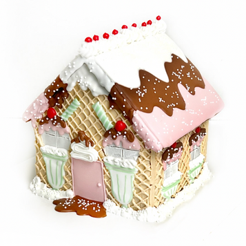 Ice Cream Dream House Gingerbread House Kit by Burnt Cookies by Murrah