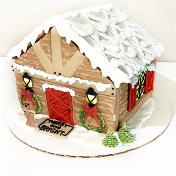 Snowy Cabin Gingerbread House Kit by Burnt Cookies by Murrah